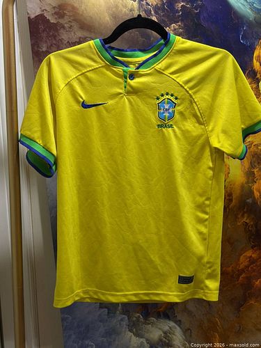 Nike Brazil (CBF) Yellow Soccer Jersey KIDS LARGE  (1 of 7)