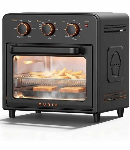 OUNIN 12L Air Fryer Toaster Oven Combo with Steam Infusion, Stainless Steel (1 of 8)