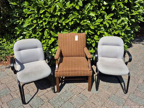 Set of 3 Upholstered Armchairs (1 of 12)