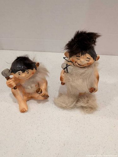 Pair of Troll Collectible Figurines with Hammer (1 of 6)