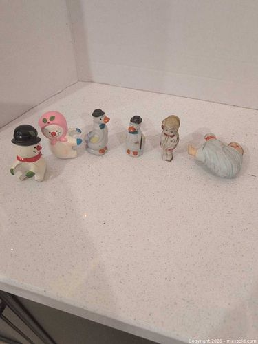 Vintage Porcelain/Ceramic Figurine Lot: Snowmen, Birds, Children (1 of 12)