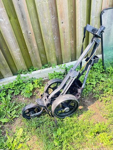 PGA Tour Edition 3-Wheel Push Golf Cart - Black (1 of 3)
