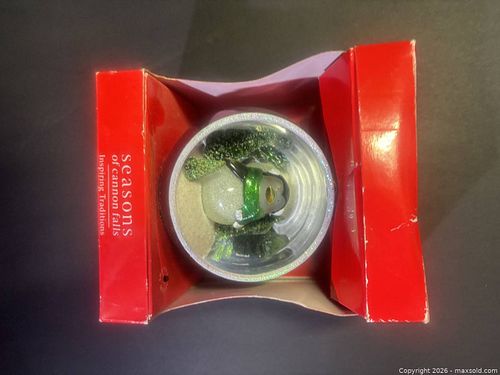 Seasons (Cannon Falls) Mini Glass Globe Ornament with Figurine (1 of 3)