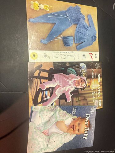 Vintage Baby Knitting & Crochet Pattern Booklets Lot of 3 (1 of 3)