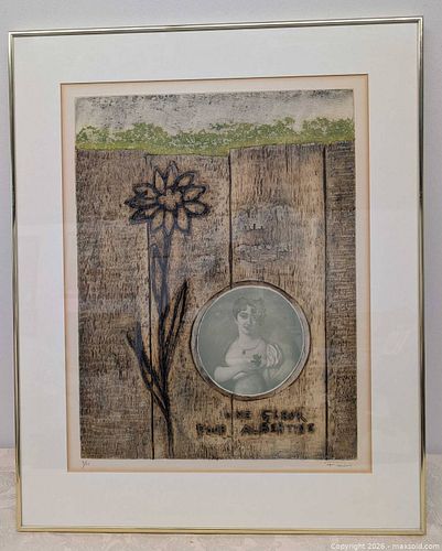Artist Signed Marcel Fiorini #3/35 Framed Wall Hand Coloured Etching With Aquatint (1 of 14)