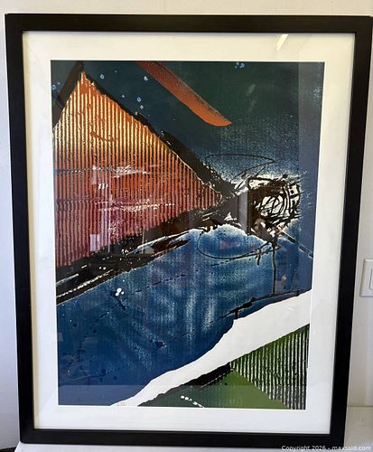 Large Artist Signed Briar Craig 1983 "Floating Tipi" 5/10 Framed Layered Screen Print (1 of 12)
