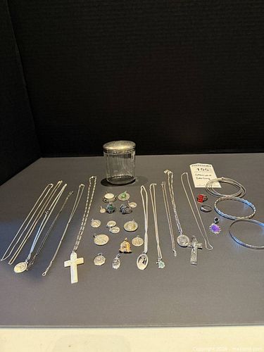 Mixed Sterling Silver Jewelry Lot with Gemstone Accents (1 of 12)
