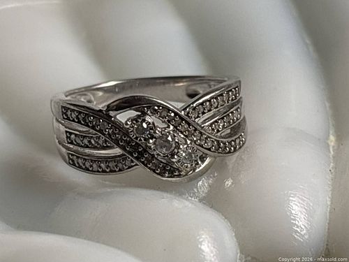 Sterling Silver Diamond Cocktail Ring (1 of 12)