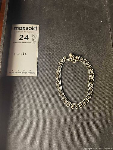 Sterling Silver Bracelet Anklet  (1 of 3)