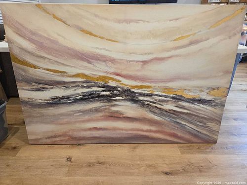At Home Extra Large Abstract Modern Stretched Canvas Wall Art (1 of 3)