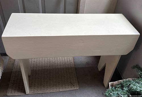 Wood Bench, White Finish, Simple Modern Style (1 of 5)