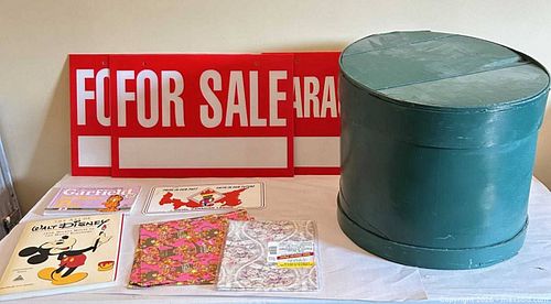 Mixed Lot: The Art of Walt Disney, Garfield #14, Hatbox & Signs (1 of 11)