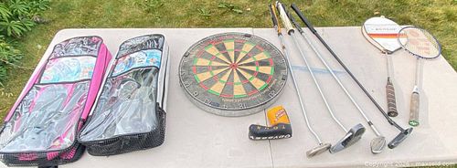Mixed Sporting Goods Lot — Snorkel Sets, Golf Clubs, Games (1 of 10)