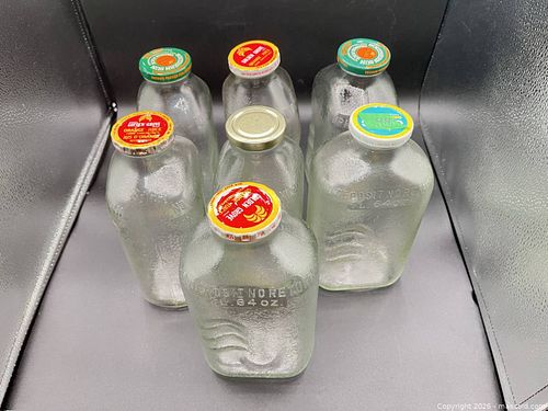 Golden Grove 64 oz Glass Orange Juice Bottles (Lot of 6-10) (1 of 3)