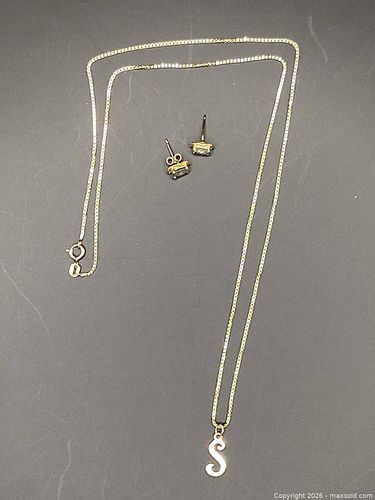 Gold Necklace and Earrings. A (1 of 11)