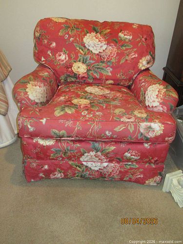 Armchair with Rolled Arms, Removable Cushions, Custom Fabric (1 of 6)