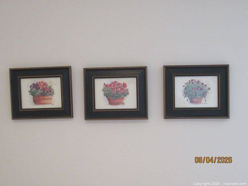 Vintage Peggy Abrams Framed Flowerpot Prints   (1 of 8)