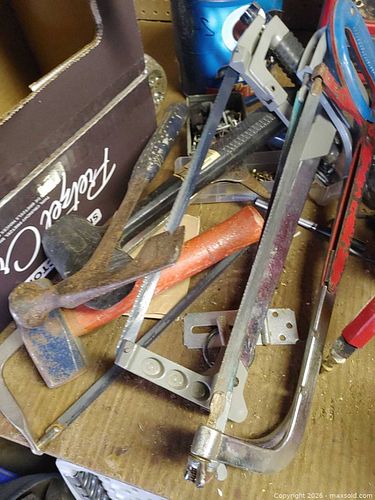Lot of 25 + Assorted Hand Tools (Hacksaw, Hammer, Wrenches) (1 of 5)