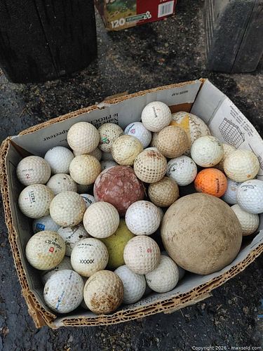Lot of 26-50 Assorted Golf Balls and Practice Balls (1 of 4)