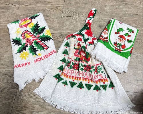 Set of 3 Christmas Cotton-Blend Kitchen Towels (1 of 7)