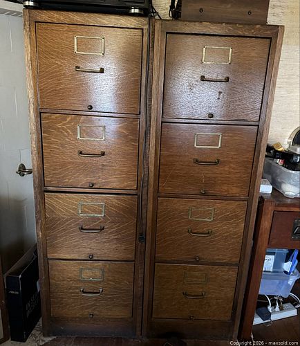 Wooden Barrister File Cabinets (1 of 5)