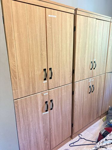 Light Oak Laminate Storage Cabinet, Two-Door Modules there are three of them (1 of 6)