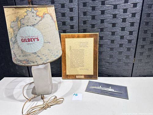 Gilbey,'s Lamp, Raphel Holinshed & Queen Elizabeth 2 Plastic Plaque (1 of 18)