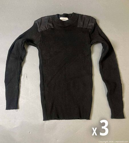 LOT of 3 - NEW - Unisex Medium Black Army Style Sweaters (1 of 4)