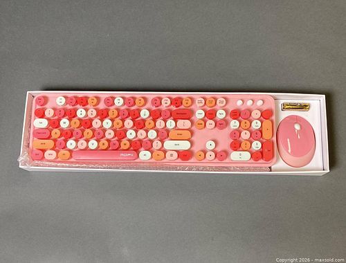 NEW - Mofii Wireless Keyboard and Mouse Combo – Pink Multicolour (1 of 3)