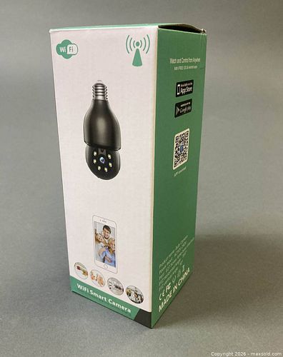 NEW - WiFI Smart Security camera that can screw into a light socket, or be plugged into the wall. (1 of 3)