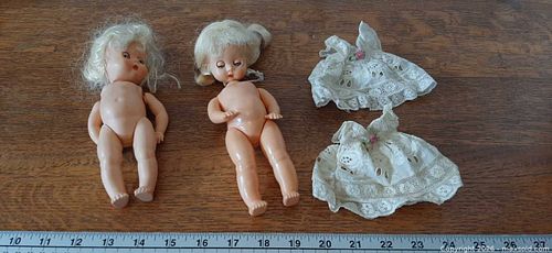 Vintage 1960s/1970s plastic little girl baby dolls (1 of 6)