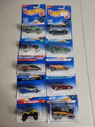 Hot Wheels 10 Carded Die-Cast Cars — First Editions & Series (1 of 5)