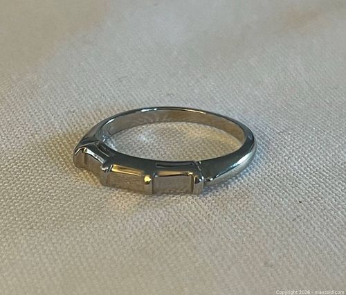 (18K) Art Deco-Style White Gold Ring (2.10g) (1 of 18)