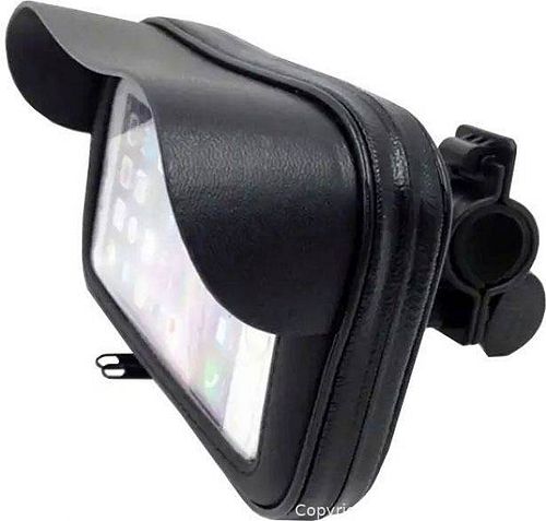 Touchscreen Cell Phone Mount - Mobile Phone Holder, Universal Fit, Black, Waterproof with Sunshade. Mount Type 1, 50E1356, **NEW, IN-BOX** (1 of 6)