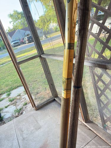 Brown/Tan Woven Bamboo Outdoor Roller Shade, 72 in, Manual (1 of 3)
