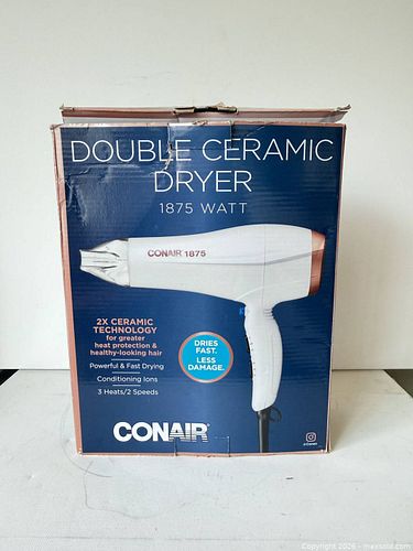 Conair 1875W Hair Dryer, White with Rose Gold Accent (1 of 4)