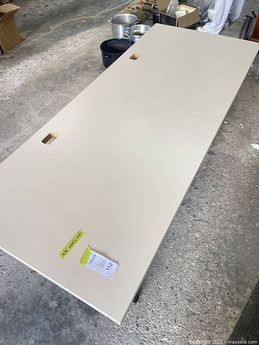 3 Beige 72" x 30" Folding Table with Metal Legs (1 of 5)