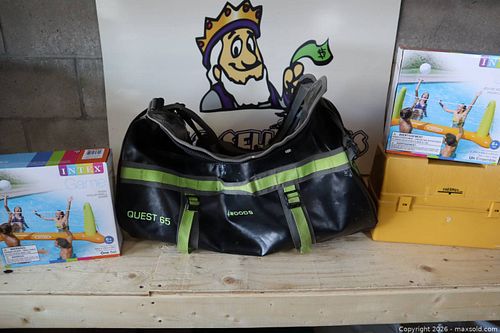 Woods Quest 65 Duffel, Intex Pool Games (2 boxed), Yellow Toolbox (1 of 10)