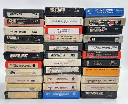 Lot of 33 8-Track Tapes – Various Artists, Rock/Pop, Jazz/Blues (1 of 5)