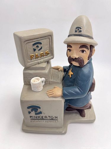 Vintage Pinkerton Ceramic Security Guard Figurine (1 of 6)