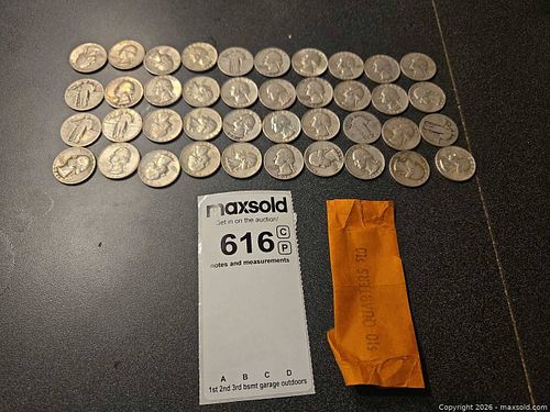 40 US Silver Quarters Open Roll (1916–1964) UNSEARCHED (1 of 10)