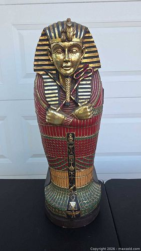Large Vintage Egyptian-Style Wooden Jewelry/Keepsake Box (1 of 5)