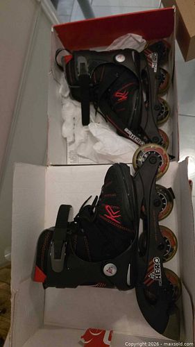 SK8 HERO Jr Adjustable Inline Skates US 1-5 Black/Red (1 of 6)