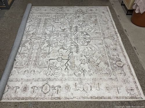 Neutral Distressed Persian Style Carpet 8x10  (1 of 5)