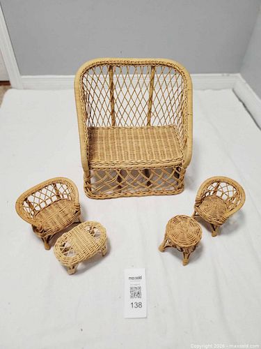 Miniature Rattan Chair Set  (1 of 5)
