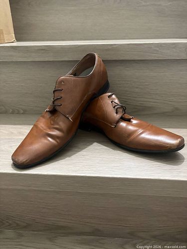 Call It Spring Tan Faux Leather Derby Dress Shoes US 10 (1 of 4)