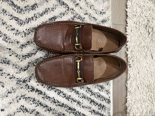 GUESS Men's Brown Leather Slip-On Driver Loafers Size 7.5 (1 of 4)