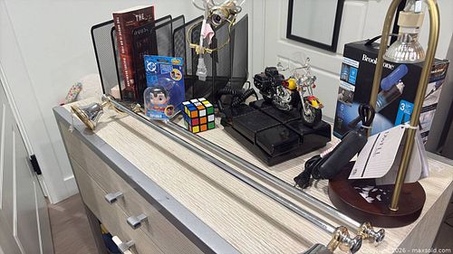 Mixed Assortment: Rods, Decorative Motorcycle, Lamp, Toys, Book (1 of 7)