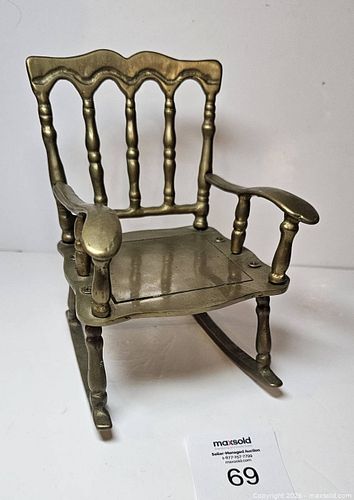 Vintage Brass Rocking Chair (1 of 5)