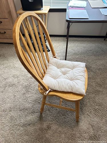 2-Solid Wood Spindle Back Dining Chair in Light Oak (1 of 7)